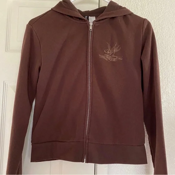 H&M Brown Zip Up Jacket - Picture 3 of 5